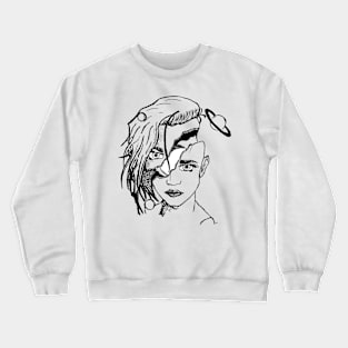 Girl with too many thought Crewneck Sweatshirt